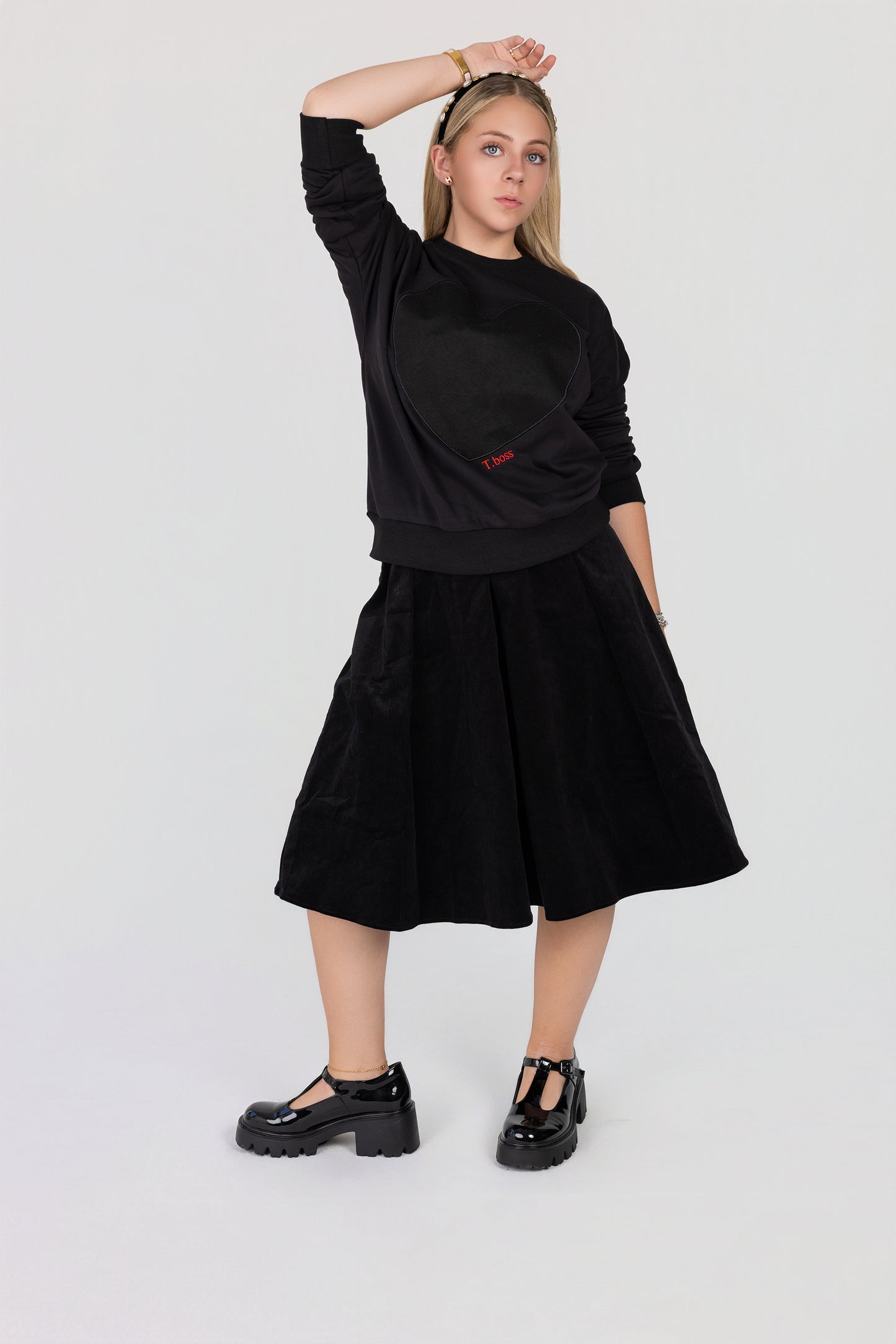 Wool heart sweatshirt