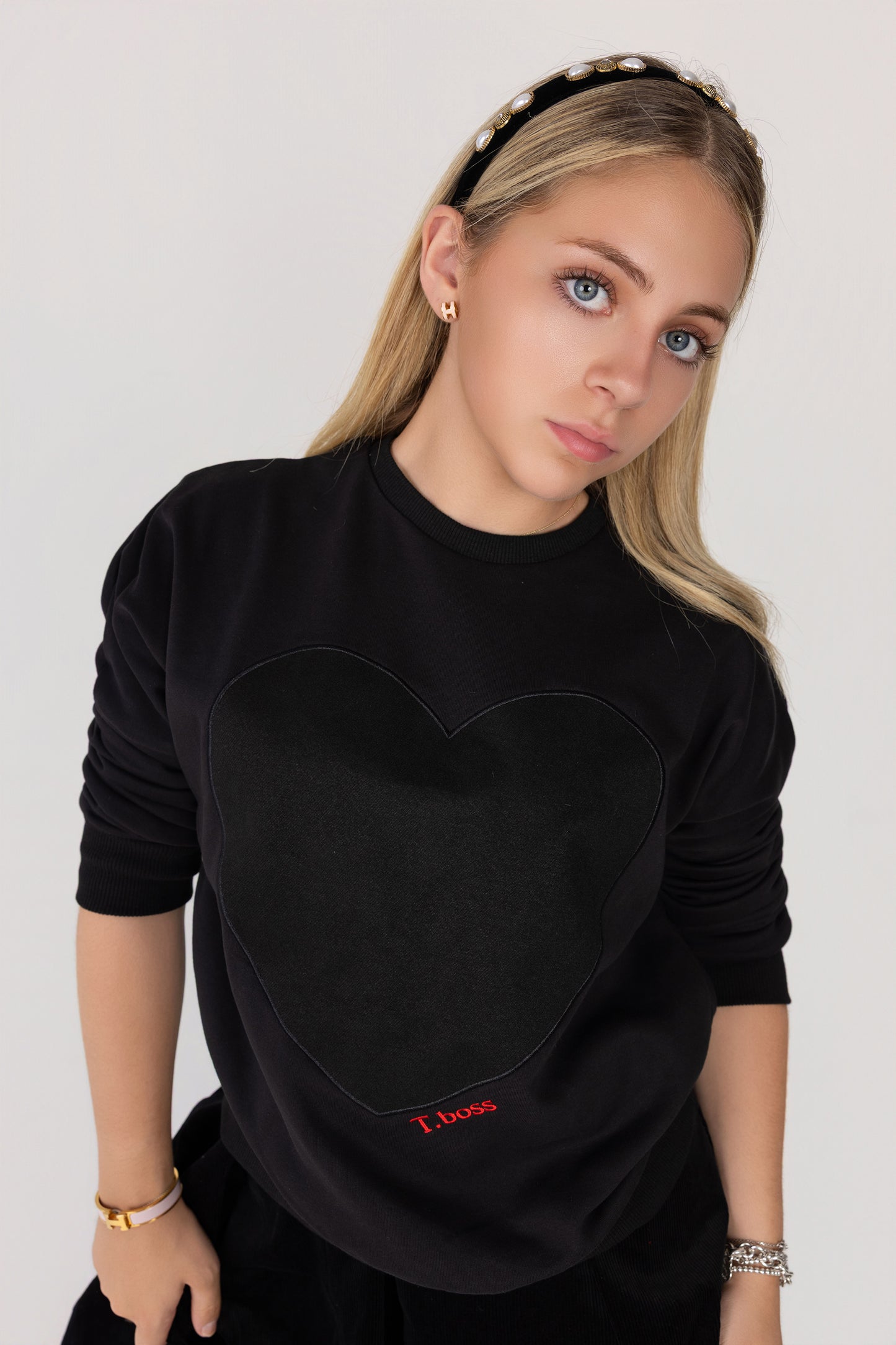 Wool heart sweatshirt