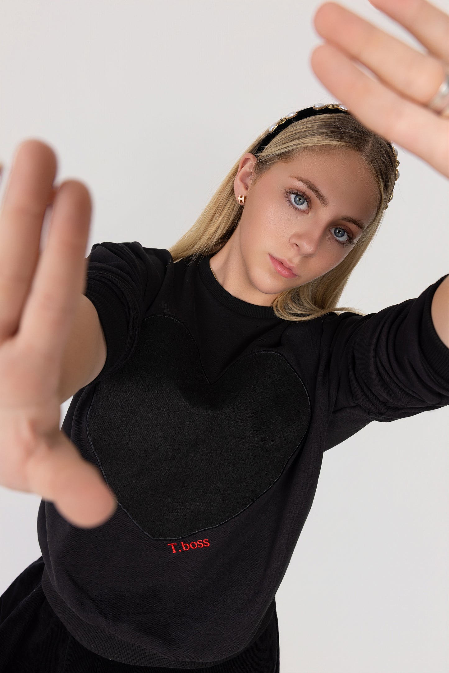 Wool heart sweatshirt