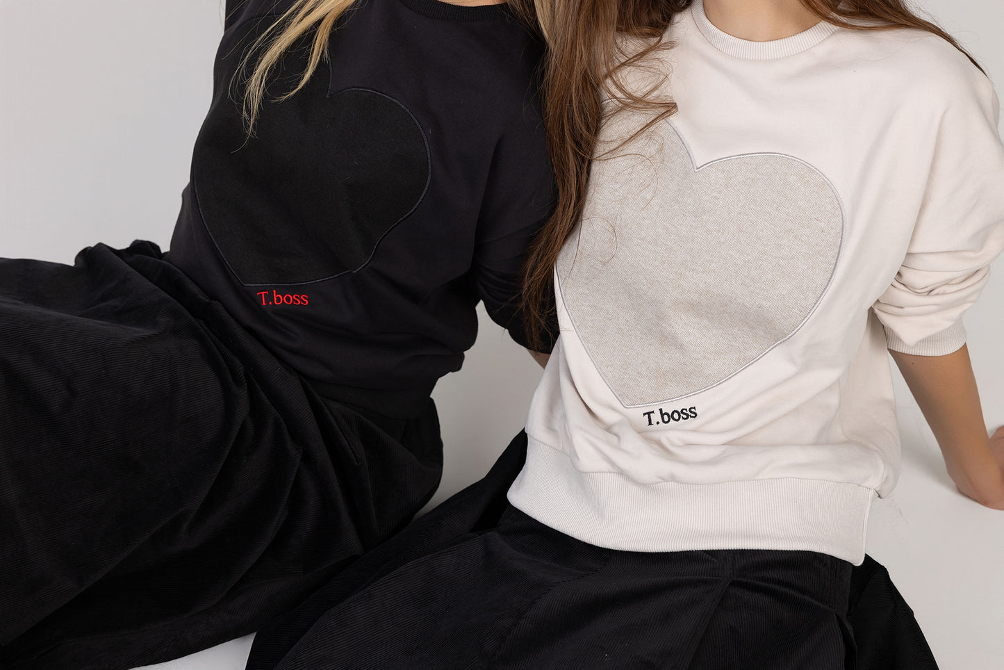 Wool heart sweatshirt