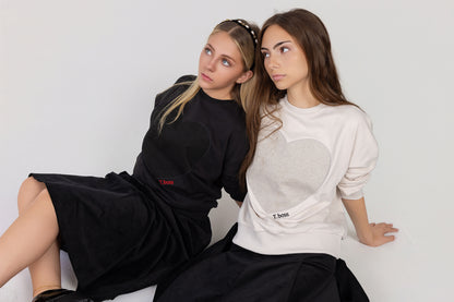 Wool heart sweatshirt
