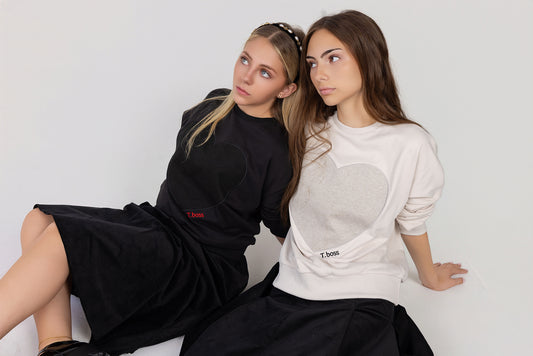 Wool heart sweatshirt