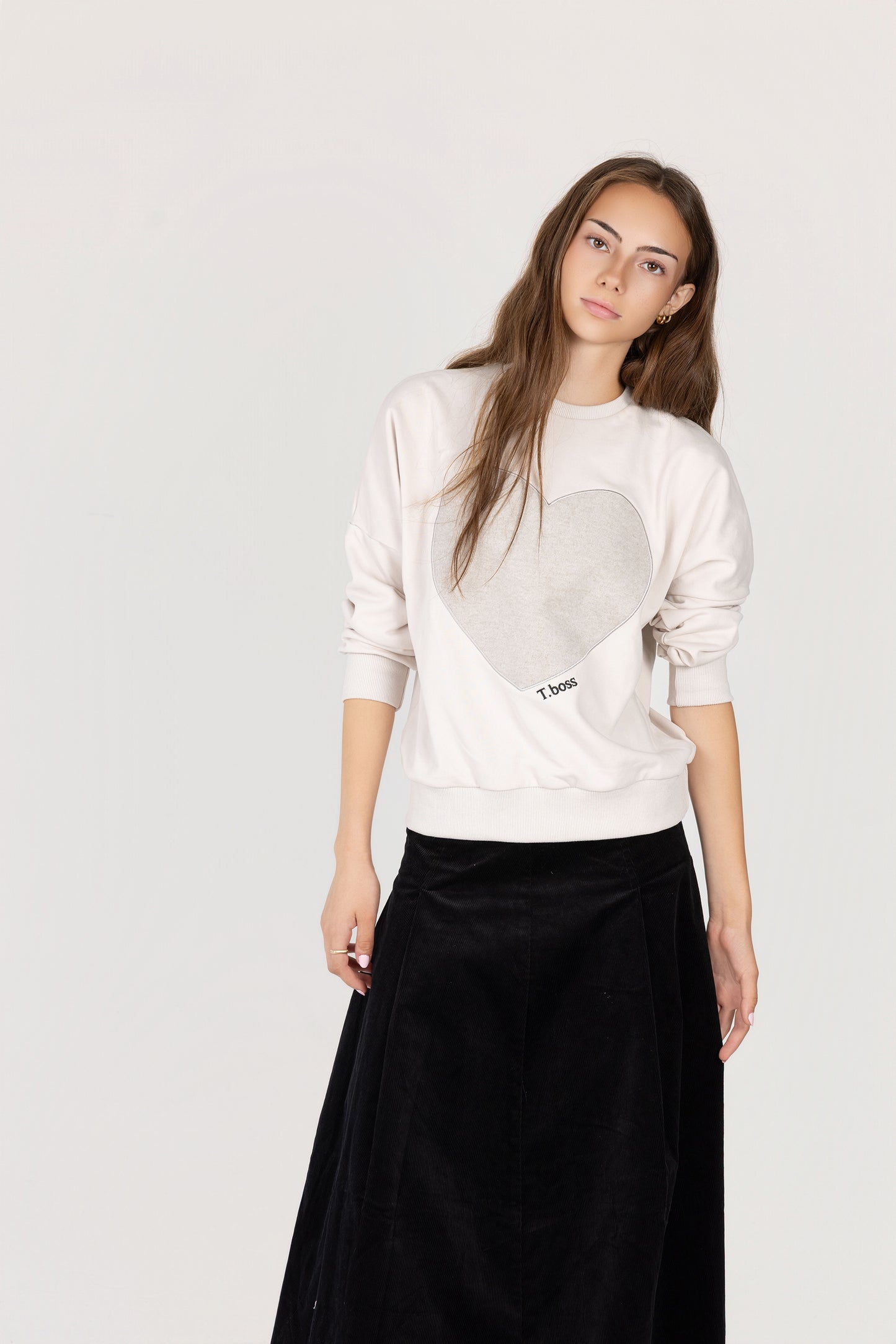 Wool heart sweatshirt