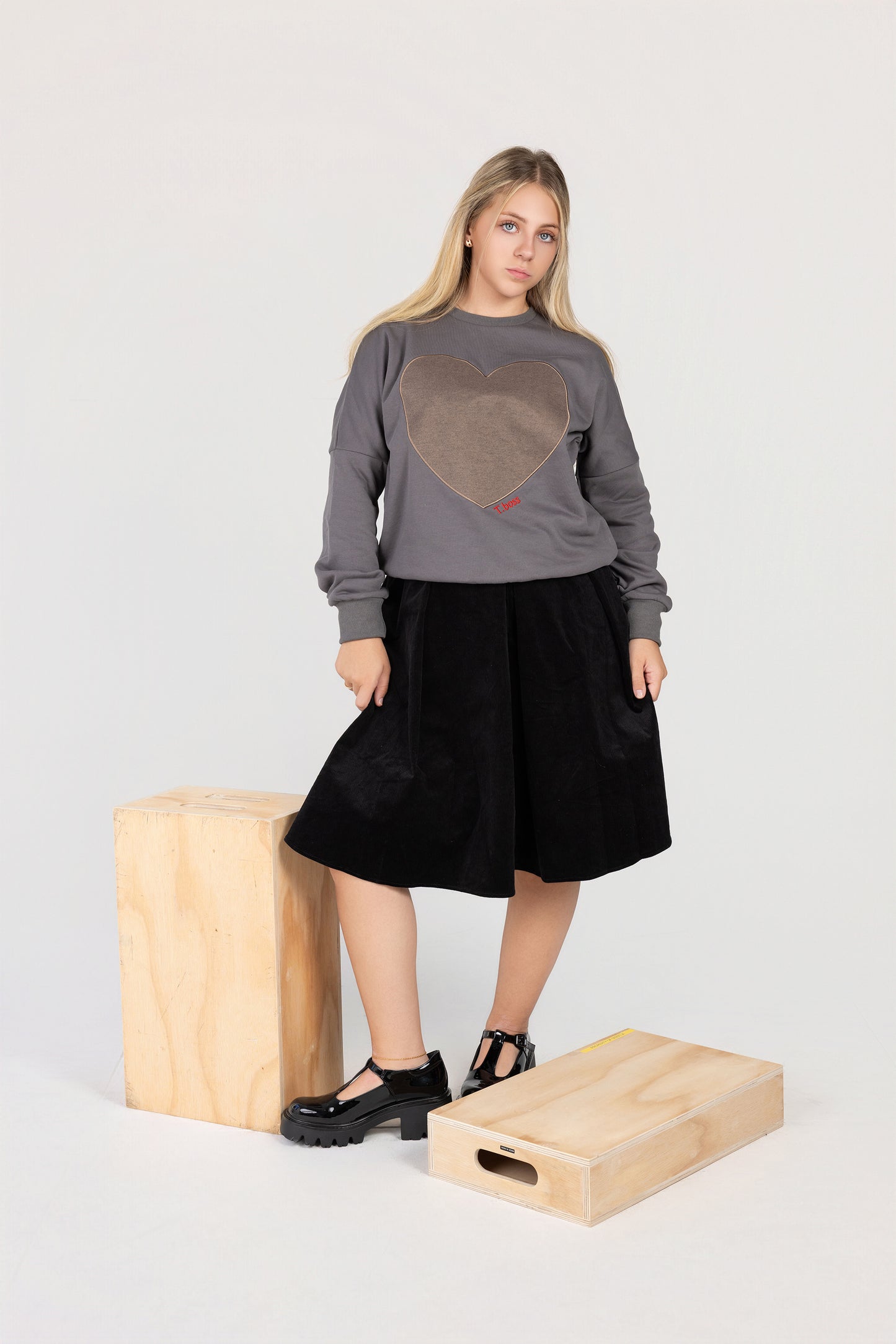 Wool heart sweatshirt