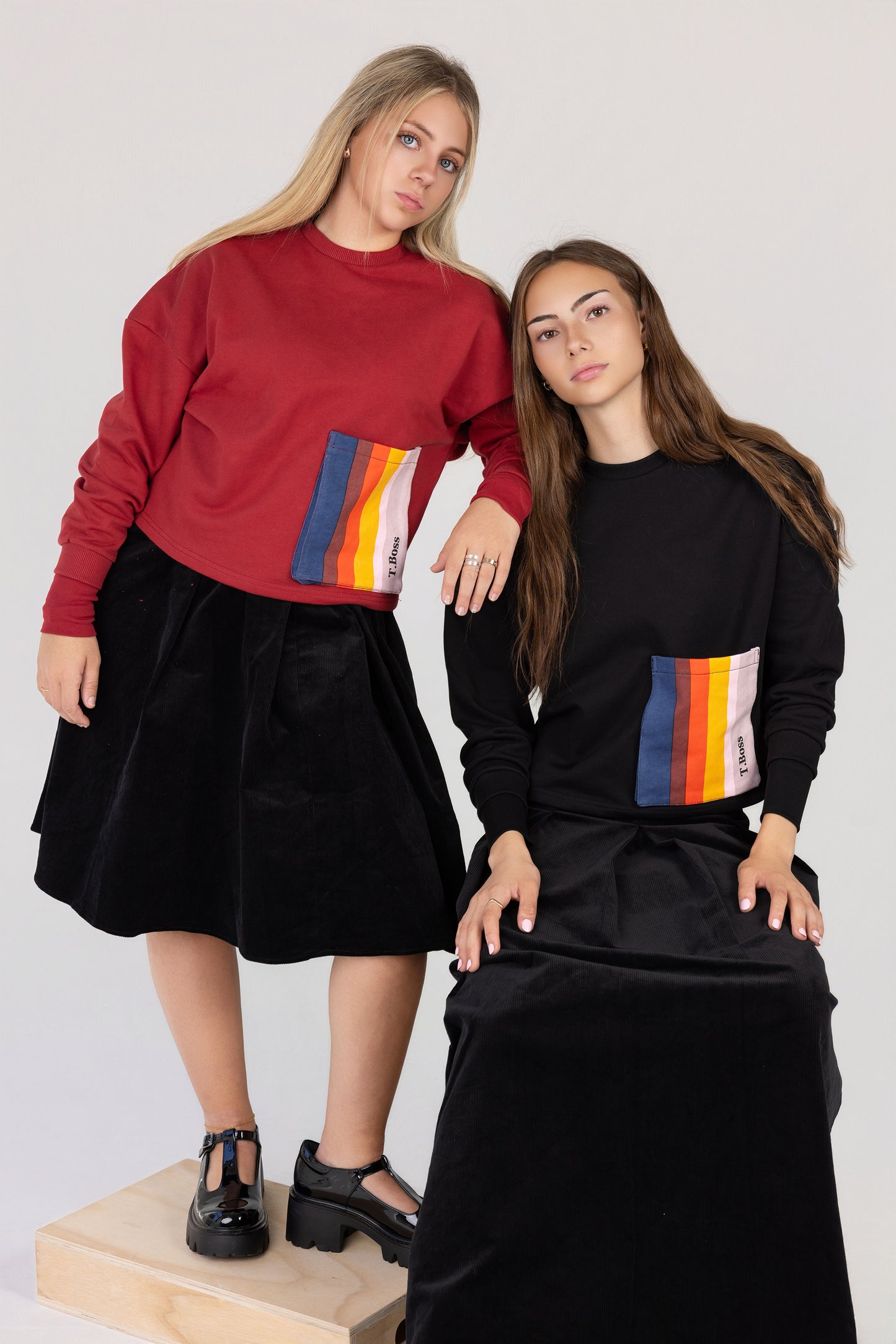 Striped Pocket Sweatshirt
