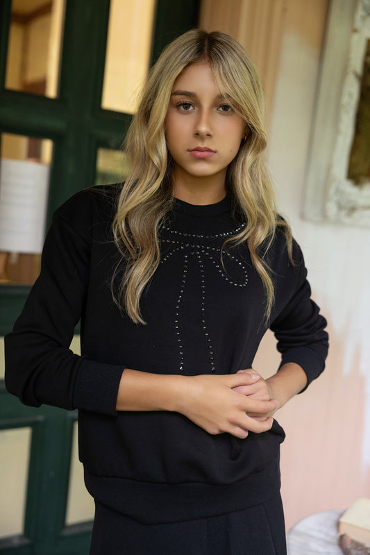 Jewel Bow Sweatshirt