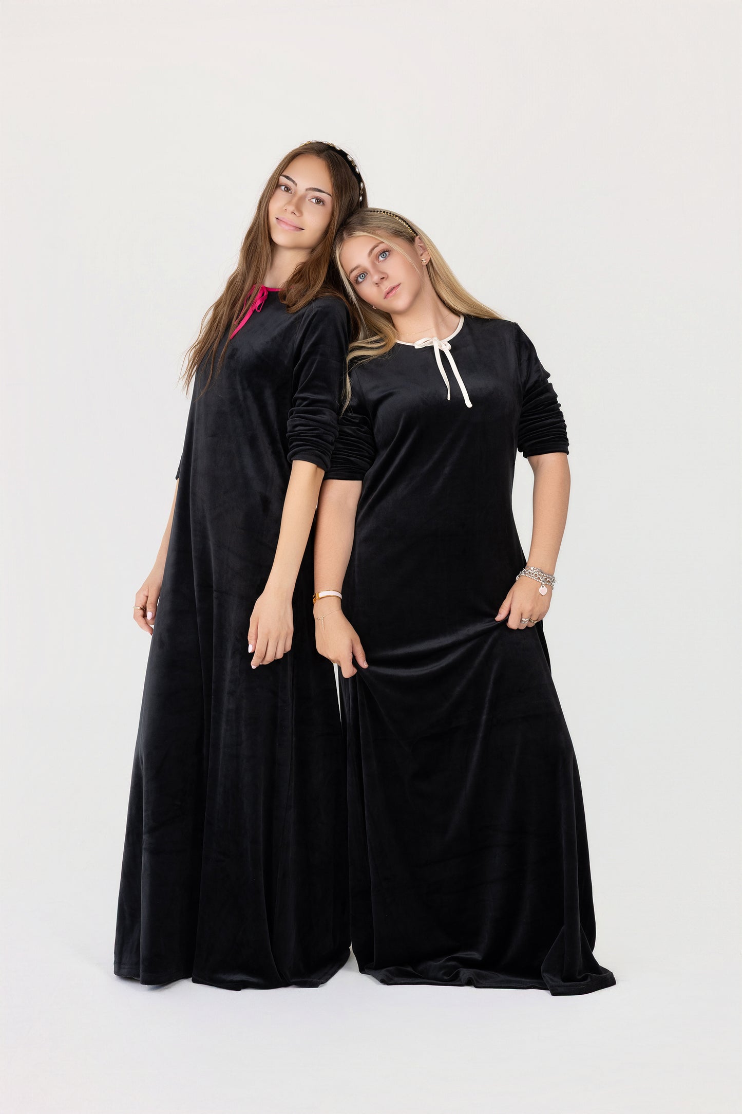 Flowy Velour Tie Maxi