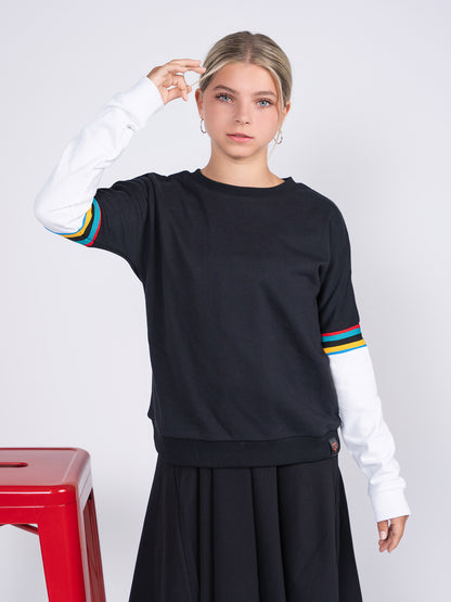 Pinstripe Sweatshirt