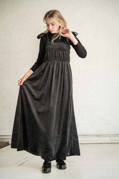 Velour Gathered Maxi Jumper