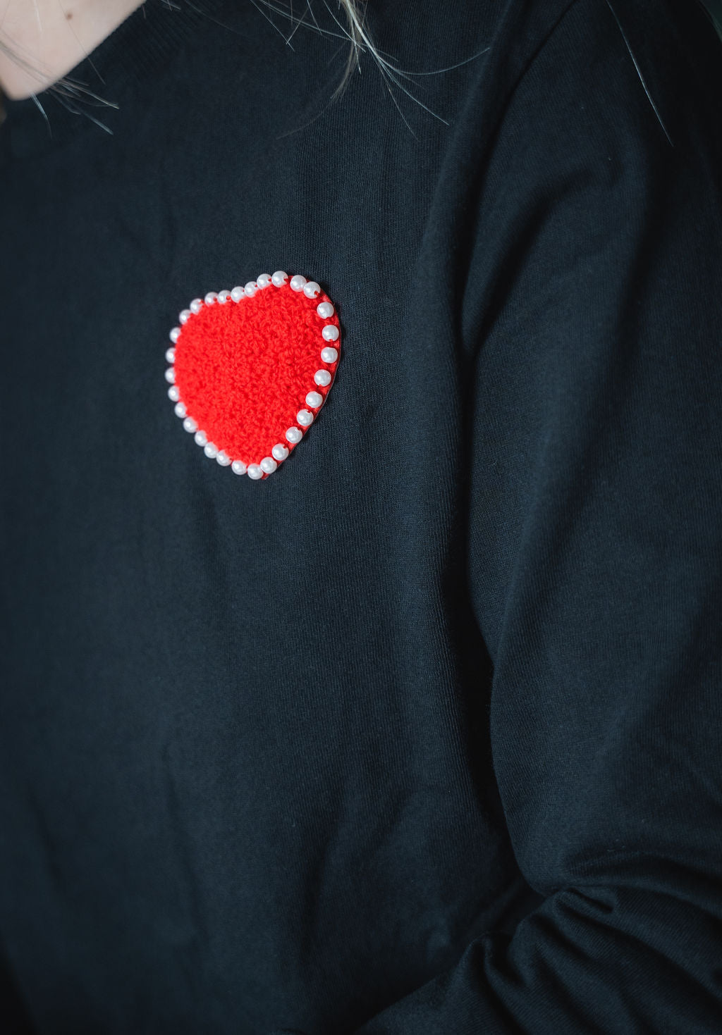 Heart Pearl Sweatshirts
