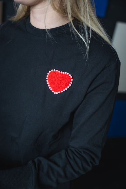 Heart Pearl Sweatshirts