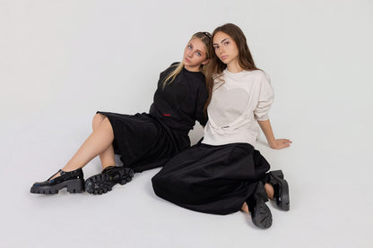Corduroy pleated Maxi skirt