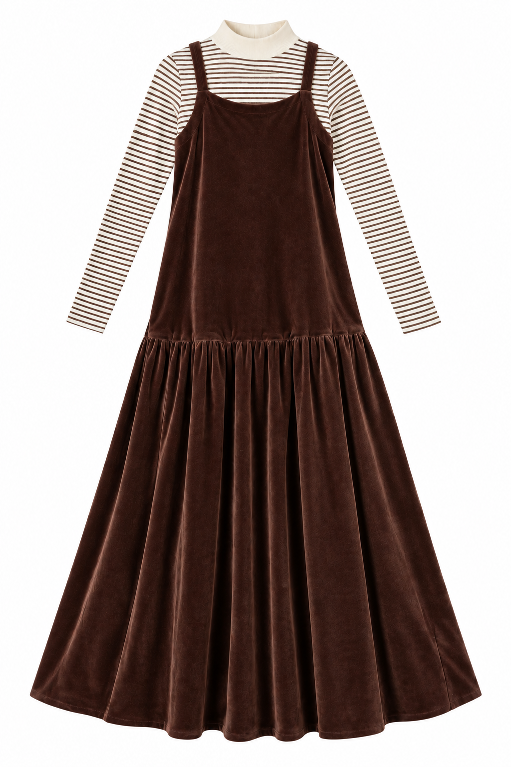 Velour Turtleneck & Maxi